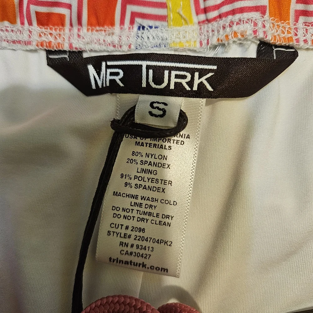 Mr. Turk Montego Bay Swim Trunk Men's Small Multicolor